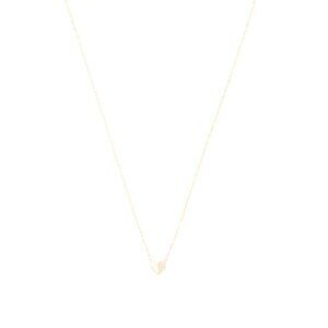 GEMOLIO Gold/Diamond 14kt Gold Diamond Petite Heart Necklace